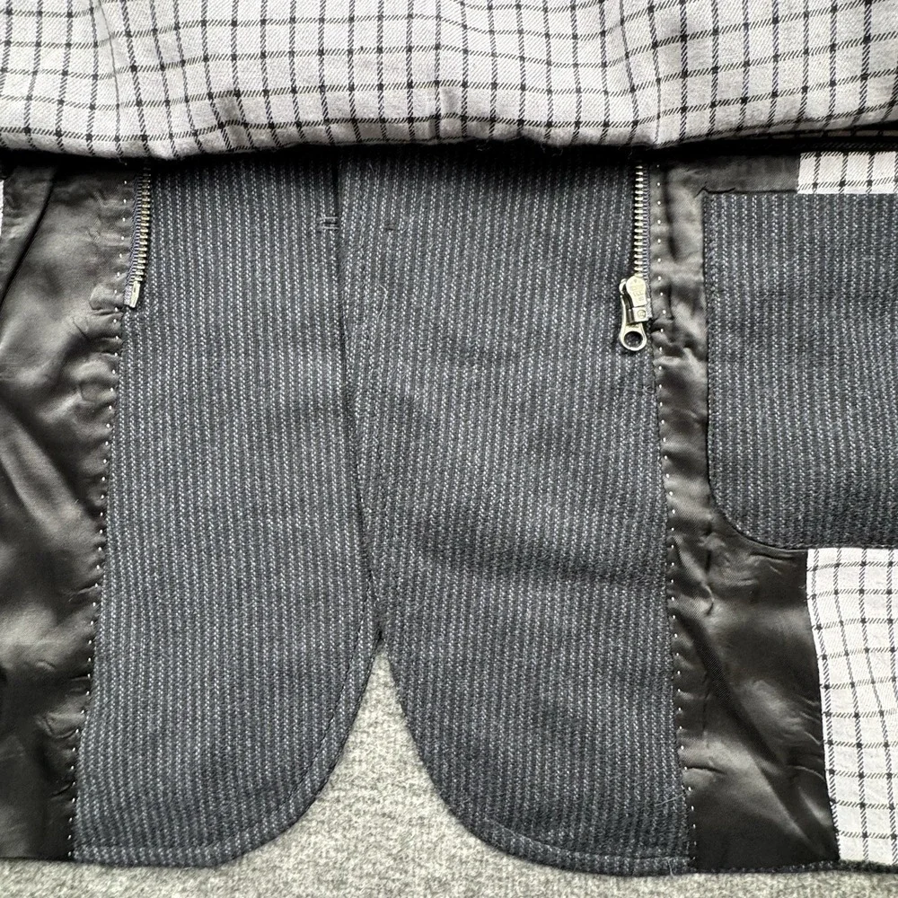 Kroon Sport Coat Mens 48R‎ Blue 100% Wool Striped Ritchie 2 Button *No liner*